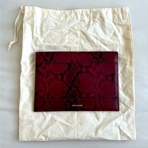 Rebecca Minkoff Snakeskin Print Leo Envelope Clutch Purse